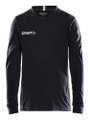 Craft Sport-Langarmshirt (Trikot) Squad Solid - hohe Elastizität, ergonomisches Design - schwarz Kinder